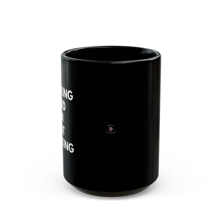 Working Hard on Not Working – Black Mug