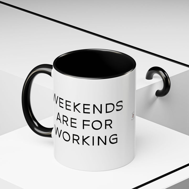 Corporate Clown - Weekends Are for Working – Accent Mug