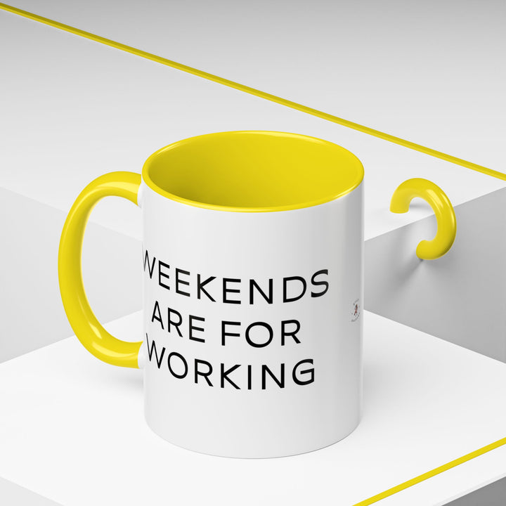 Corporate Clown - Weekends Are for Working – Accent Mug