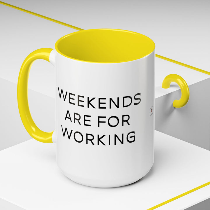 Corporate Clown - Weekends Are for Working – Accent Mug